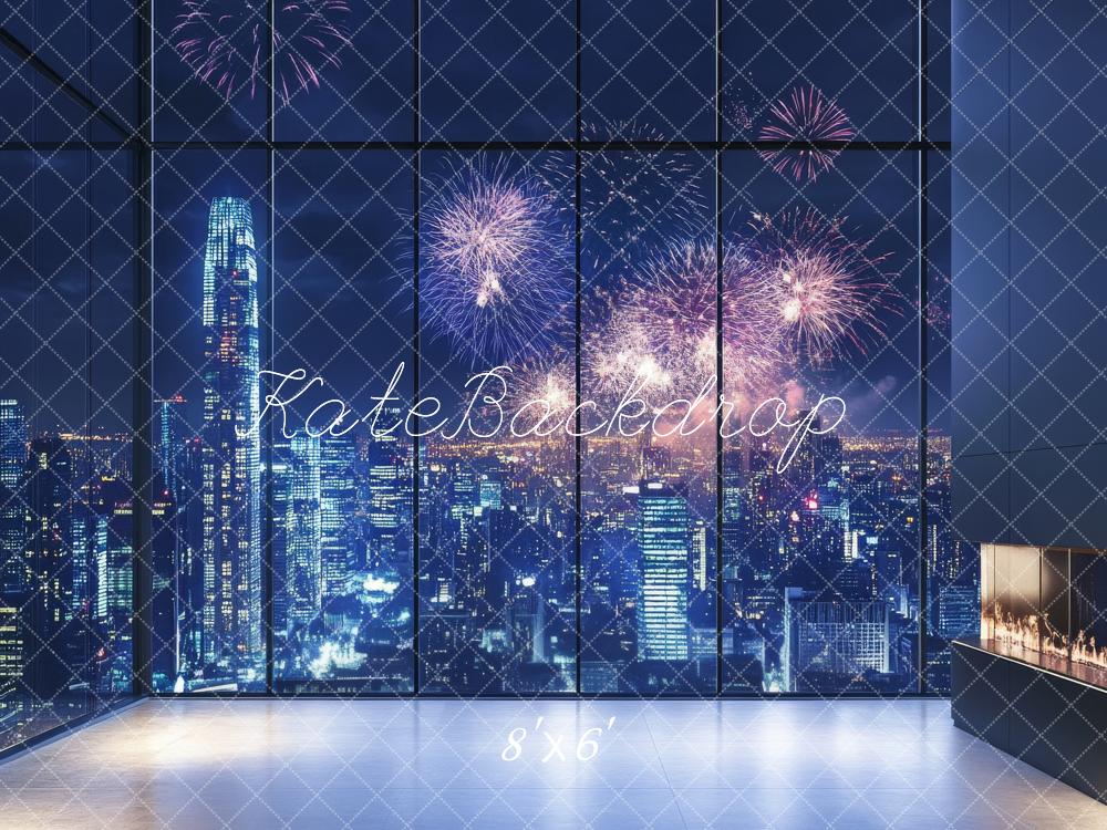Kate Ville Appartement Feux d'artifice Toile de fond conçue par Lidia Redekopp - Kate Backdrop FR