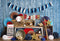 Kate Sports Baseball Rustique Bleu Toile de fond conçue par Mandy Ringe - Kate Backdrop FR