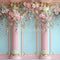 Kate Fleurs Arche Rose Colonnes Royal Toile de fond conçue par Patty Roberts - Kate Backdrop FR