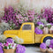 Kate Pâques Camion Jaune Fleurs Toile de fond conçue par Patty Roberts - Kate Backdrop FR