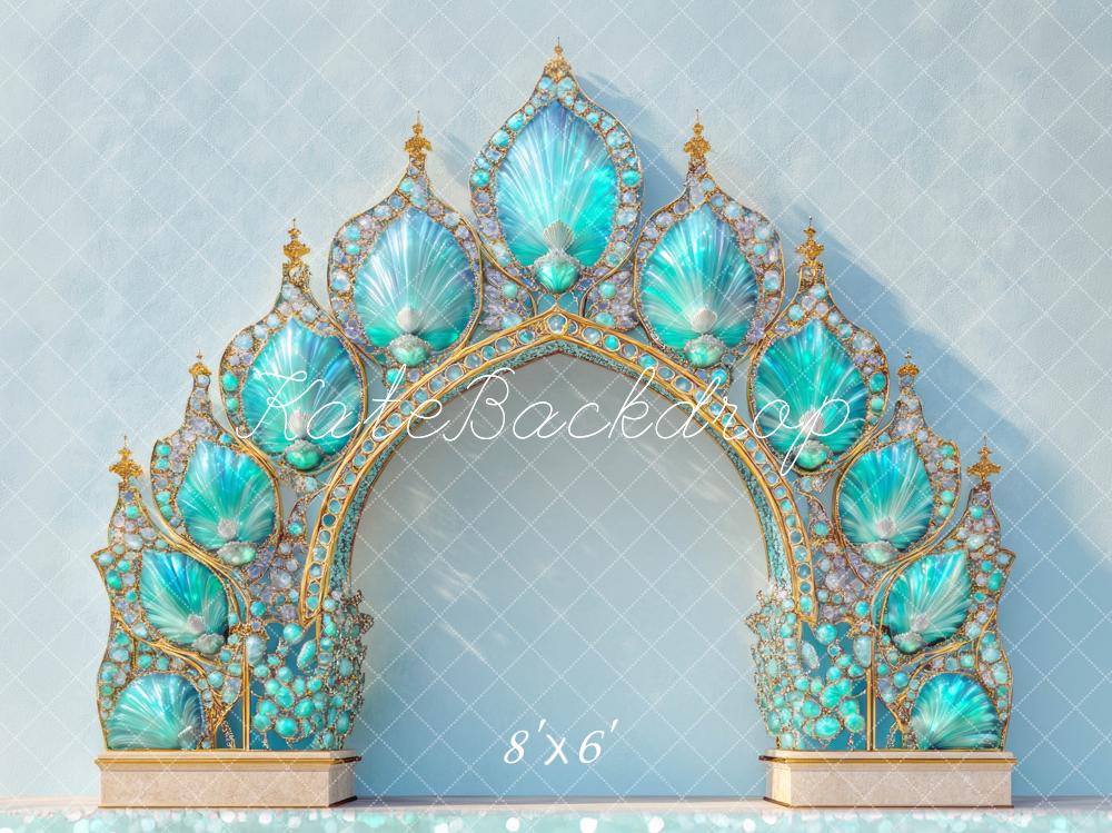 Kate Sirène Bleu Couronne Arche Toile de fond conçue par Mini MakeBelieve - Kate Backdrop FR