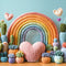 Kate Arc-en-ciel Cactus Tricot Cake Smash Toile de fond conçue par Emetselch - Kate Backdrop FR