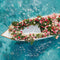 Kate Mer Fleurs Bateau Eau Sol Toile de fond conçue par Emetselch - Kate Backdrop FR
