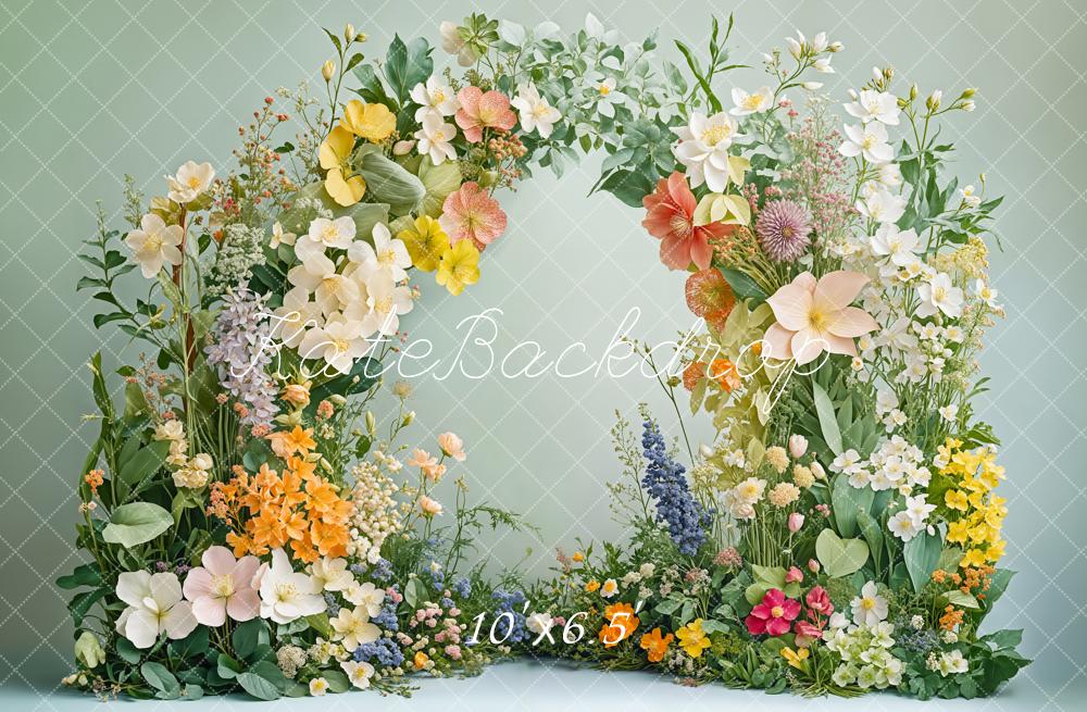 Kate Printemps Fleurs Arche Verdure Toile de fond conçue par Emetselch - Kate Backdrop FR