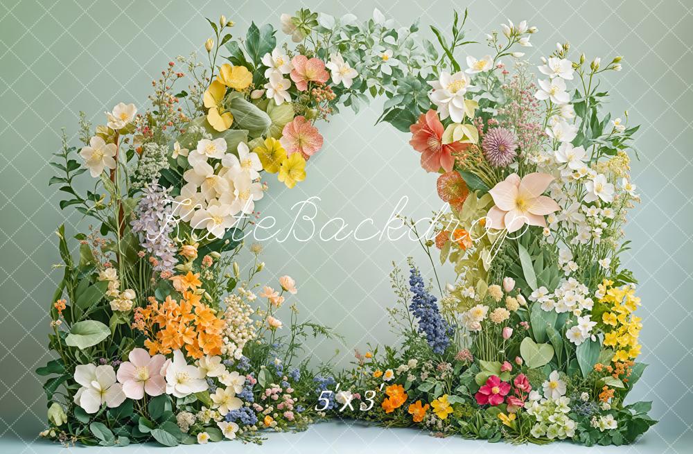 Kate Printemps Fleurs Arche Verdure Toile de fond conçue par Emetselch - Kate Backdrop FR