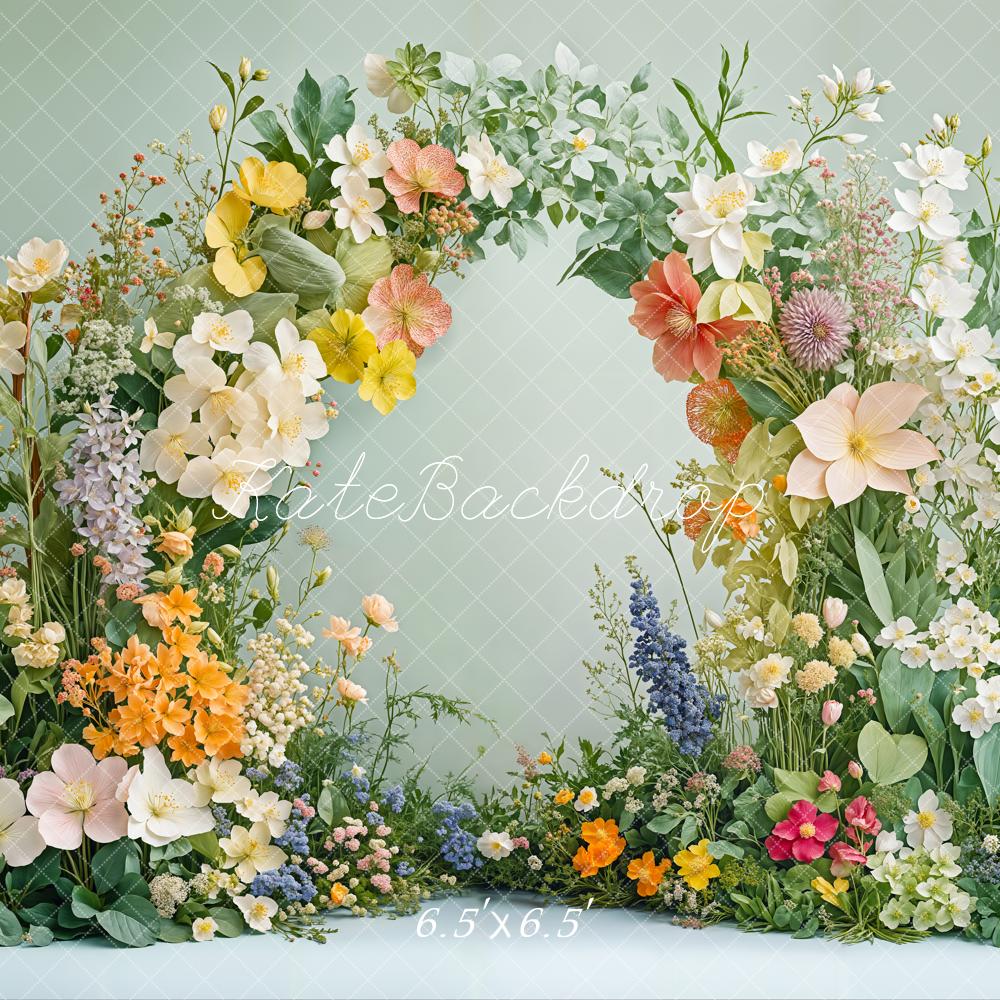 Kate Printemps Fleurs Arche Verdure Toile de fond conçue par Emetselch - Kate Backdrop FR