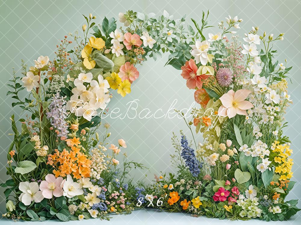 Kate Printemps Fleurs Arche Verdure Toile de fond conçue par Emetselch - Kate Backdrop FR