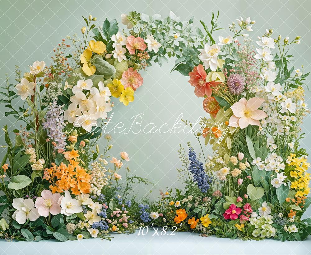 Kate Printemps Fleurs Arche Verdure Toile de fond conçue par Emetselch - Kate Backdrop FR