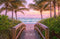 Kate Plage Mer Tropical Pont en bois Palmiers Toile de fond conçue par Emetselch - Kate Backdrop FR