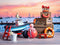 Kate Nautique Océan Coucher de soleil Toile de fond conçue par Laura Bybee - Kate Backdrop FR
