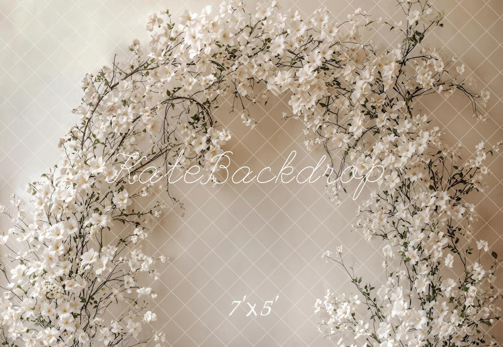 Kate Élégant Arche Florale Blanc Toile de fond conçue par Kate Image - Kate Backdrop FR