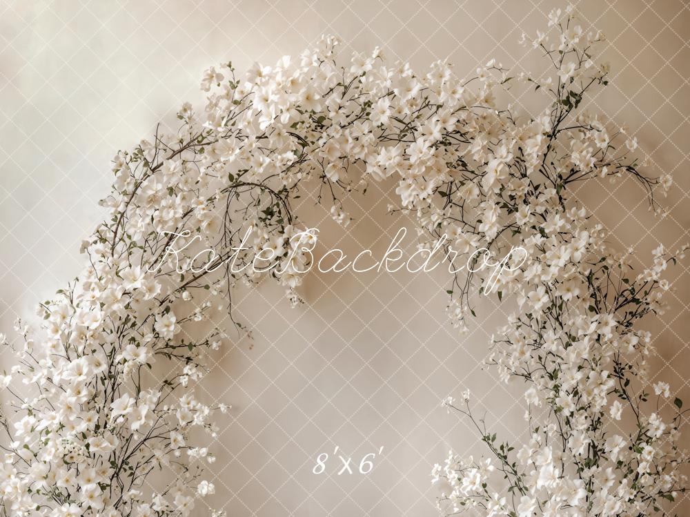 Kate Élégant Arche Florale Blanc Toile de fond conçue par Kate Image - Kate Backdrop FR