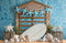 Kate Plage Étoile de mer Coquillage Planche de surf Toile de fond conçue par Kate Image - Kate Backdrop FR