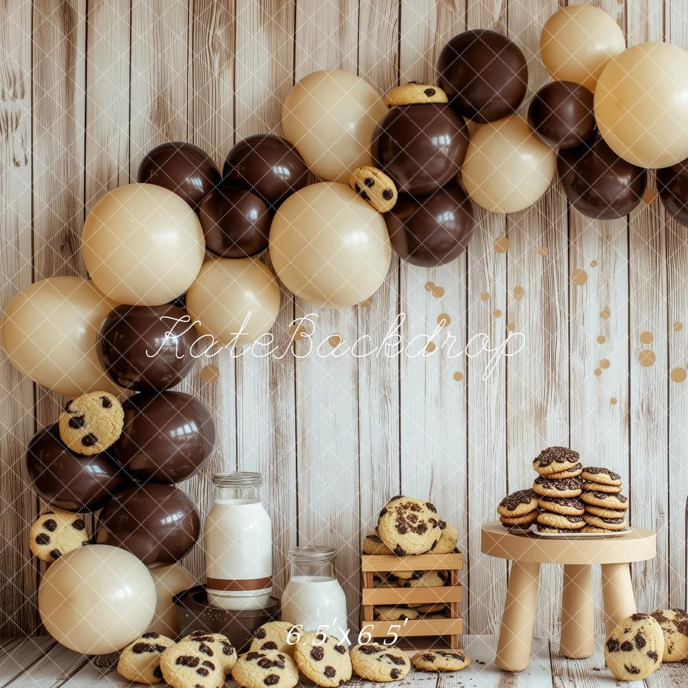 Kate Cake Smash Biscuit Lait Ballon Arche Toile de fond conçue par Patty Roberts - Kate Backdrop FR