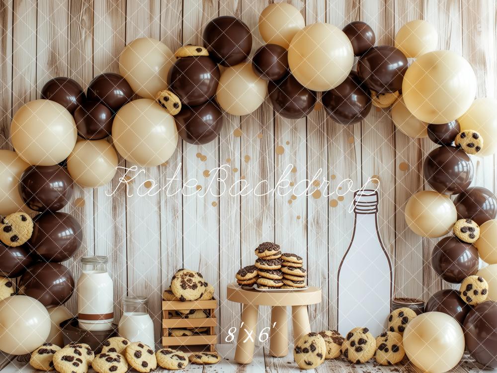 Kate Cake Smash Biscuit Lait Ballon Arche Toile de fond conçue par Patty Roberts - Kate Backdrop FR