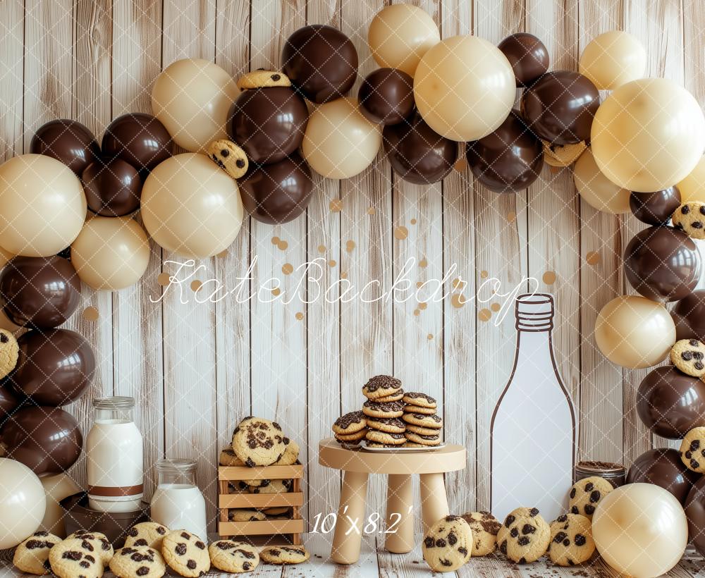 Kate Cake Smash Biscuit Lait Ballon Arche Toile de fond conçue par Patty Roberts - Kate Backdrop FR