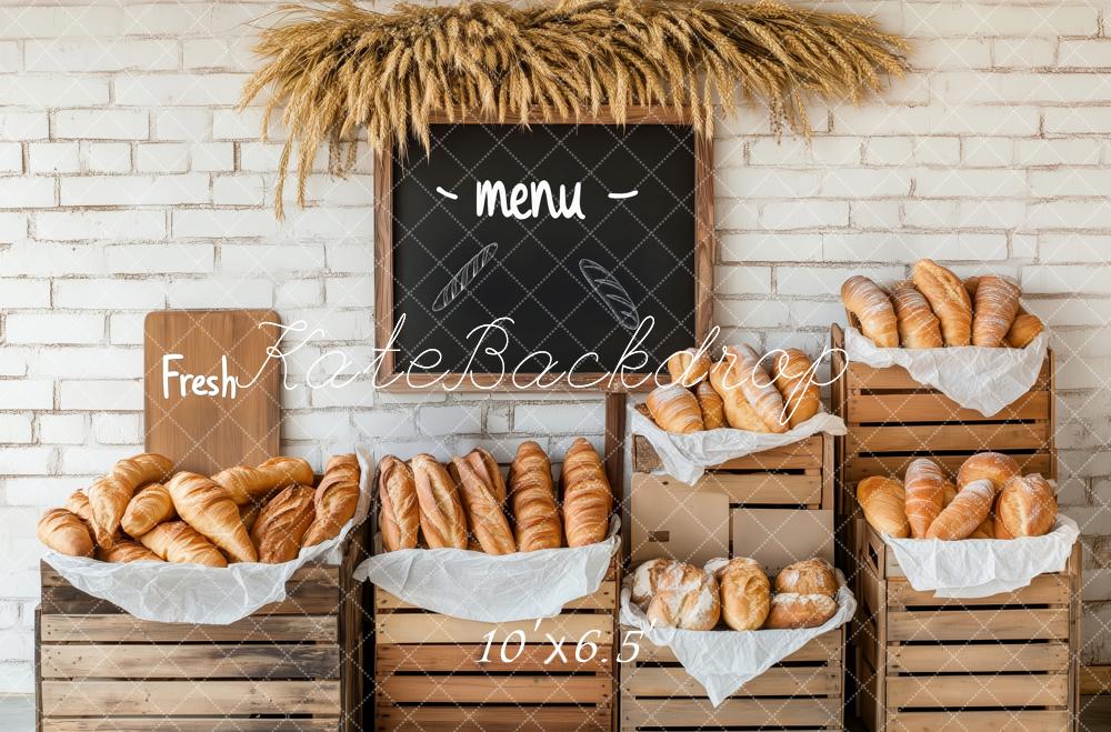 Kate Boulangerie Pain Rustique Stand Toile de fond conçue par Patty Roberts - Kate Backdrop FR