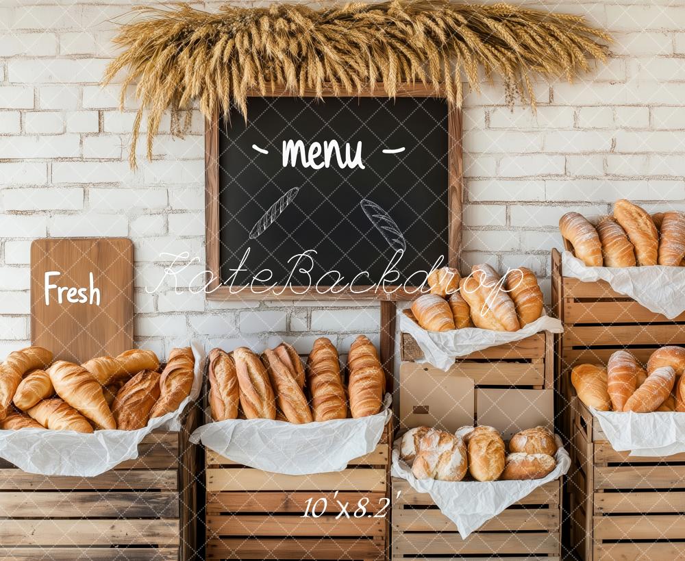 Kate Boulangerie Pain Rustique Stand Toile de fond conçue par Patty Roberts - Kate Backdrop FR