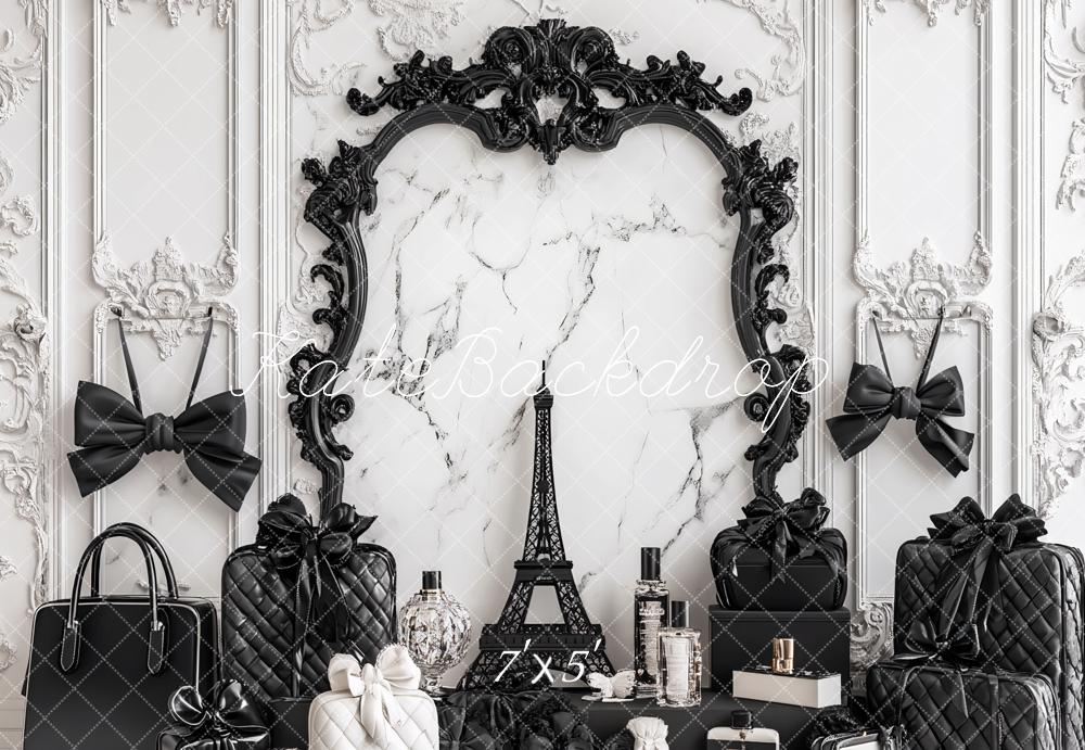 Kate Luxe Élégance Mur Rétro Parfum Sac Toile de fond conçu par Ashley Paul - Kate Backdrop FR