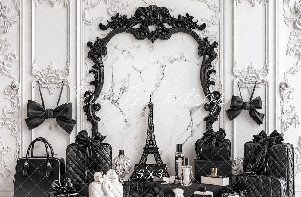Kate Luxe Élégance Mur Rétro Parfum Sac Toile de fond conçu par Ashley Paul - Kate Backdrop FR