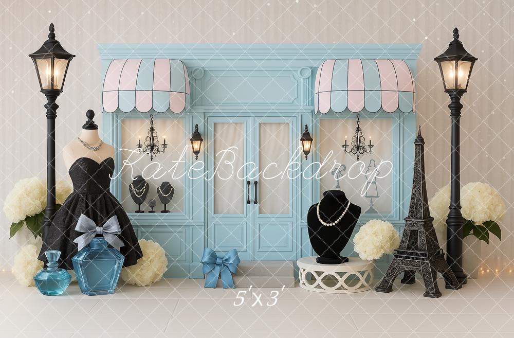 Kate Cake Smash Boutique Parisienne Mode Toile de fond conçu par Ashley Paul - Kate Backdrop FR