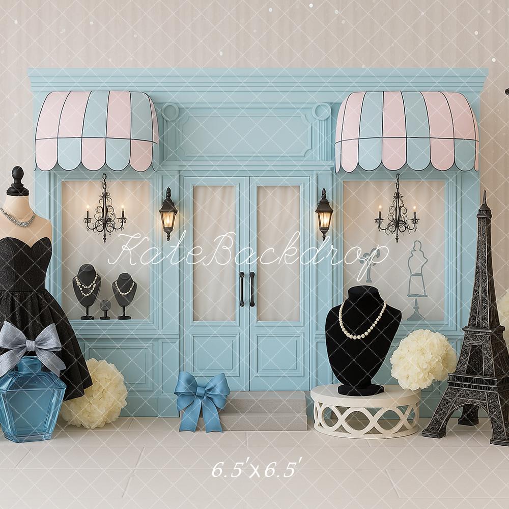 Kate Cake Smash Boutique Parisienne Mode Toile de fond conçu par Ashley Paul - Kate Backdrop FR