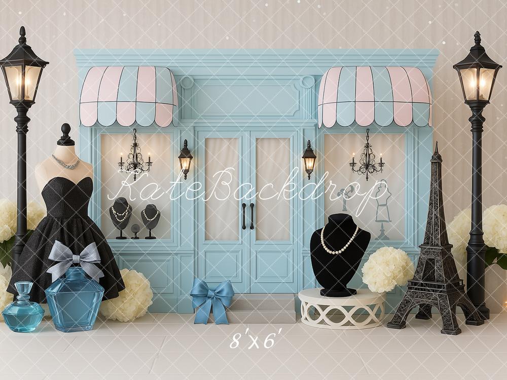Kate Cake Smash Boutique Parisienne Mode Toile de fond conçu par Ashley Paul - Kate Backdrop FR