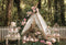 Kate Bohème Soirée Théière Floral Forêt Toile de fond conçu par Ashley Paul - Kate Backdrop FR