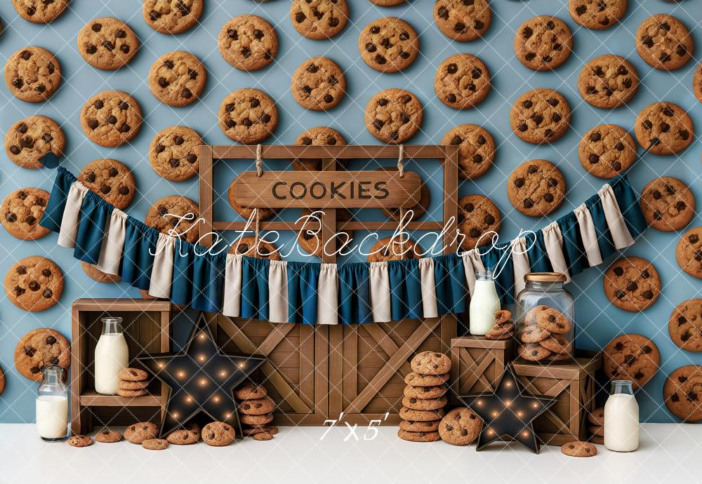 Kate Biscuits Lait Cake Smash Anniversaire Toile de fond conçu par Ashley Paul - Kate Backdrop FR
