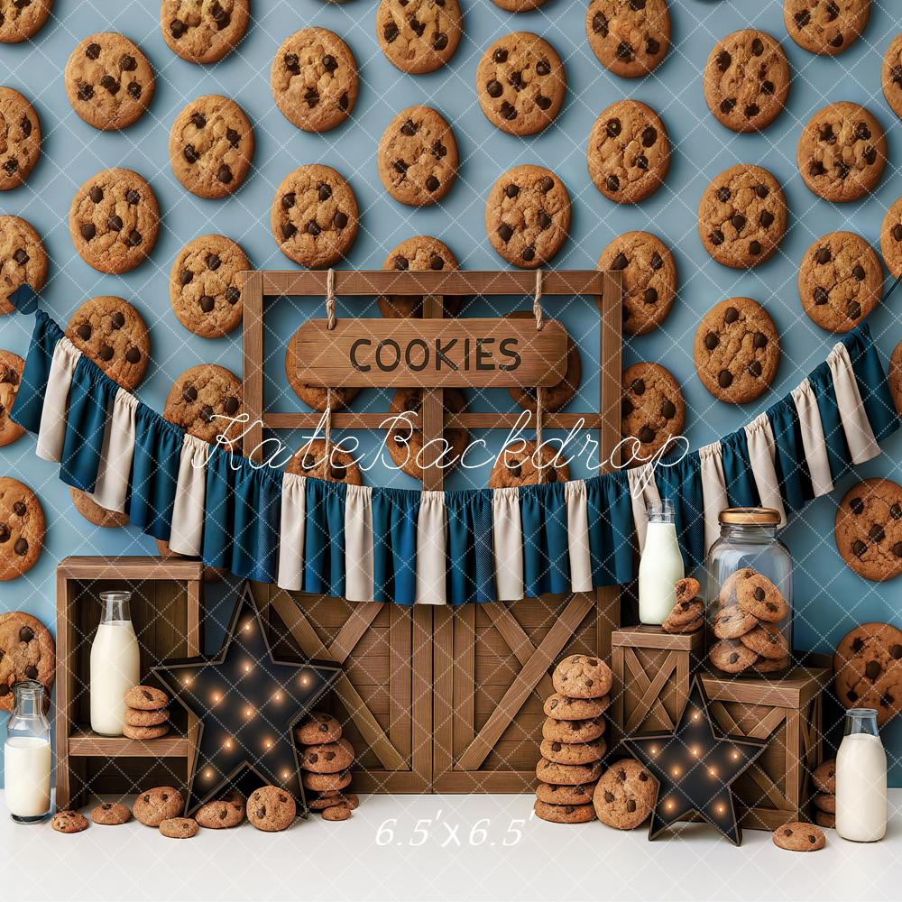 Kate Biscuits Lait Cake Smash Anniversaire Toile de fond conçu par Ashley Paul - Kate Backdrop FR