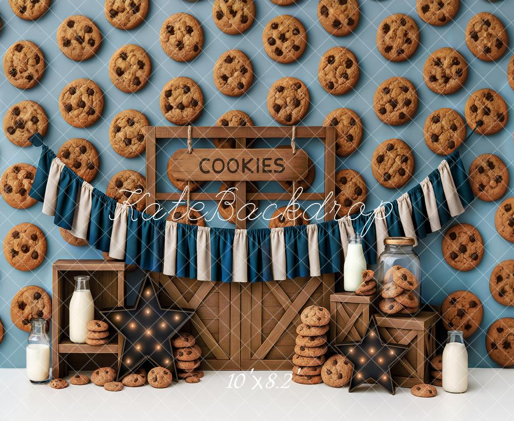 Kate Biscuits Lait Cake Smash Anniversaire Toile de fond conçu par Ashley Paul - Kate Backdrop FR