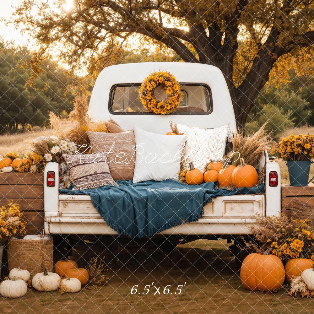 Kate Automne Camion Oreillers Citrouille Toile de fond conçue par Emetselch - Kate Backdrop FR
