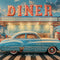 Kate Diner Rétro Voiture Bleu Toile de fond conçue par Emetselch - Kate Backdrop FR