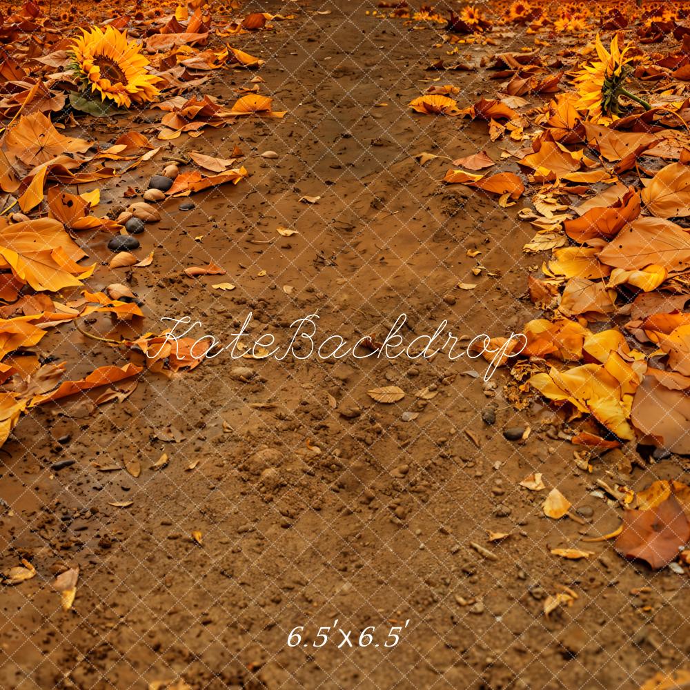 Kate Automne Tournesols Chemin Sol Toile de fond conçue par Emetselch - Kate Backdrop FR