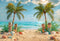 Kate Été Plage Mer Tropical Étoile de mer Toile de fond conçue par Emetselch - Kate Backdrop FR