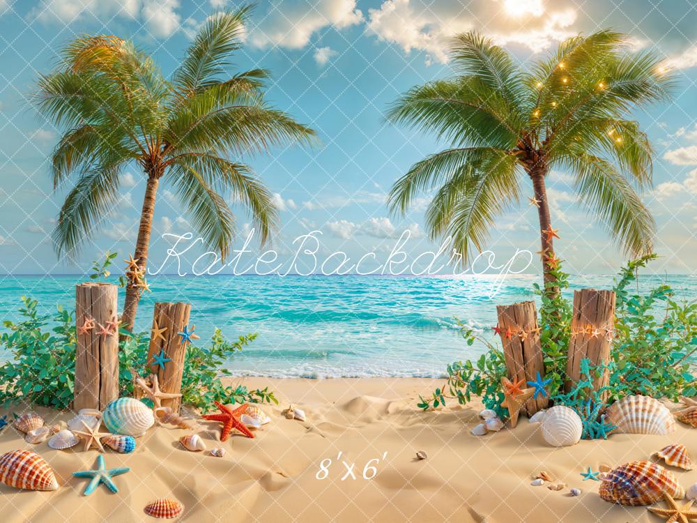 Kate Été Plage Mer Tropical Étoile de mer Toile de fond conçue par Emetselch - Kate Backdrop FR