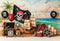 Kate Pirate Aventure Plage Voilier Anniversaire Toile de fond conçu par Ashley Paul - Kate Backdrop FR