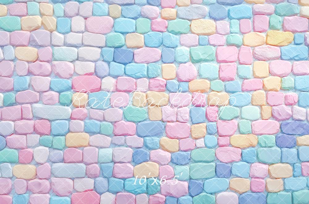 Kate Pastel Pierre Mur de briques Toile de fond conçue par Mini MakeBelieve - Kate Backdrop FR