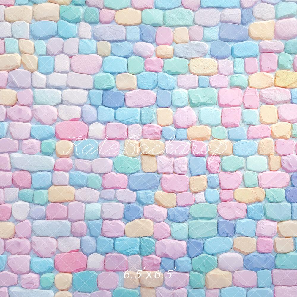 Kate Pastel Pierre Mur de briques Toile de fond conçue par Mini MakeBelieve - Kate Backdrop FR