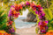 Kate Été Tropical Fleur Arche Plage Toile de fond conçue par Mini MakeBelieve - Kate Backdrop FR
