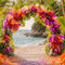 Kate Été Tropical Fleur Arche Plage Toile de fond conçue par Mini MakeBelieve - Kate Backdrop FR