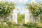 Kate Été Citron Jardin Fleurs Portail Toile de fond conçue par Emetselch - Kate Backdrop FR