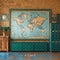Kate Scolaire Carte du monde Vintage École Toile de fond conçue par Emetselch - Kate Backdrop FR
