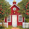 Kate Scolaire École Rouge Pommes Jardin Toile de fond conçue par Emetselch - Kate Backdrop FR