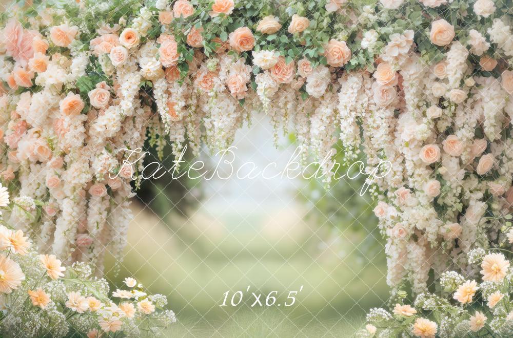 Kate Printemps Jardin Fleurs Romantique Toile de fond conçue par Mini MakeBelieve - Kate Backdrop FR