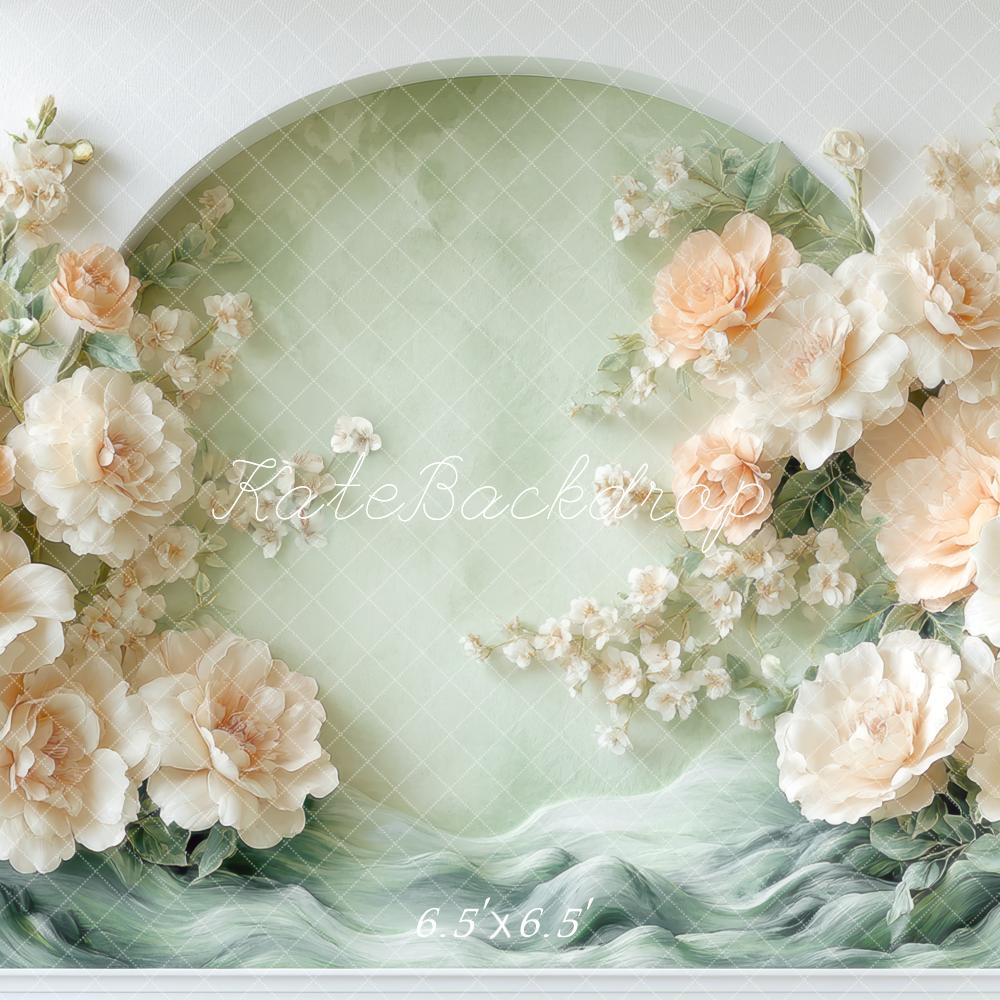 Kate Printemps Arche Fleurs Mur Rétro Toile de fond conçue par Mini MakeBelieve - Kate Backdrop FR