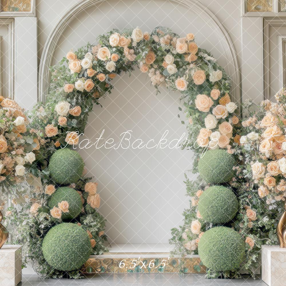 Kate Printemps Fleurs Rétro Mariage Arche Toile de fond conçue par Mini MakeBelieve - Kate Backdrop FR
