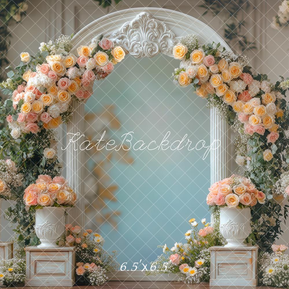 Kate Printemps Fleur Arche Portrait Élégant Toile de fond conçue par Mini MakeBelieve - Kate Backdrop FR