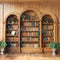 Kate Bibliothèque en Bois Fenêtre École Toile de fond conçue par Emetselch - Kate Backdrop FR