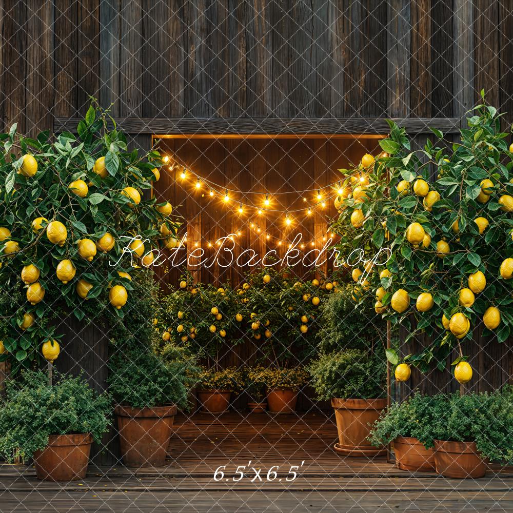 Kate Été Grange Citron Lumières Toile de fond conçue par Emetselch - Kate Backdrop FR
